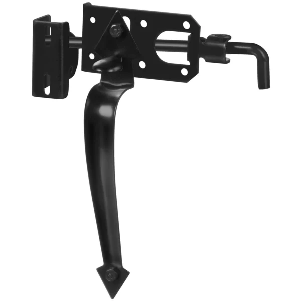 Satin Black Heavy-duty Ornamental Gate Latch For 3" Gates